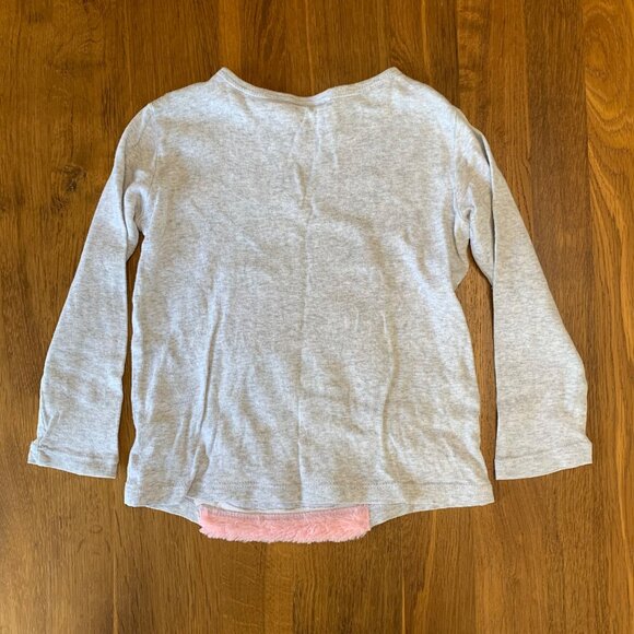 SEED HERITAGE Bunny Pajamas Girls 5 5T Grey Pink Rabbit Tail Fluffy Easter PJs - Picture 7 of 11